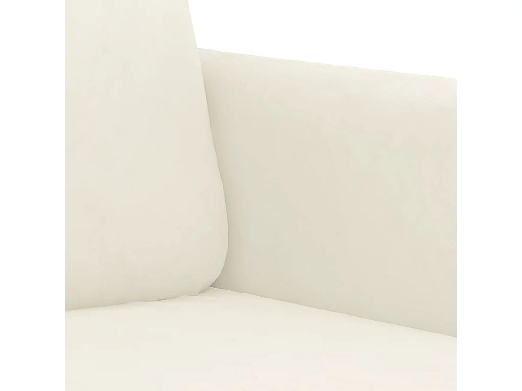 Conjunto de sofá de veludo creme de 2 peças
