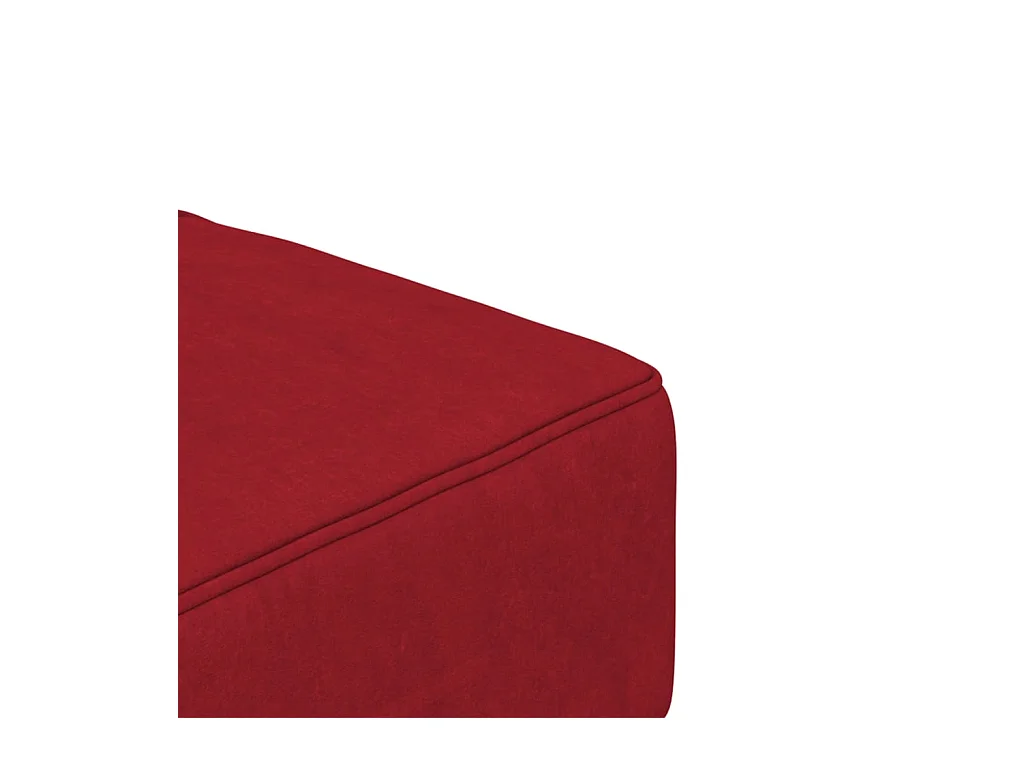 Canapé-lit à 2 places et deux oreillers Rouge bordeaux Velours
