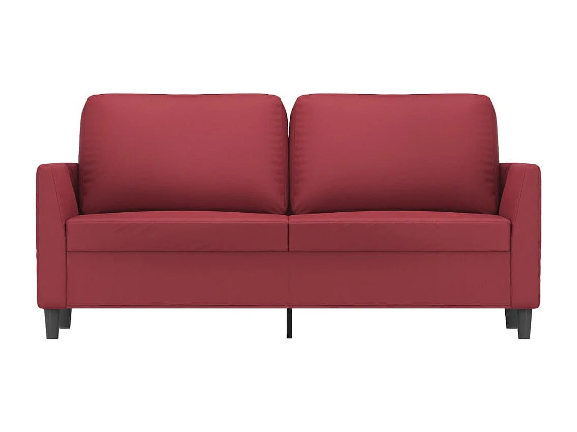 Canapé à 2 places Rouge bordeaux 140 cm Similicuir