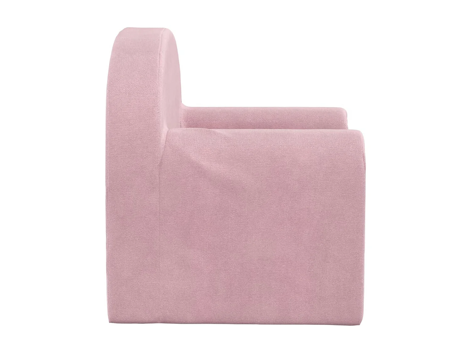 Sofá infantil rosa de pelúcia macia