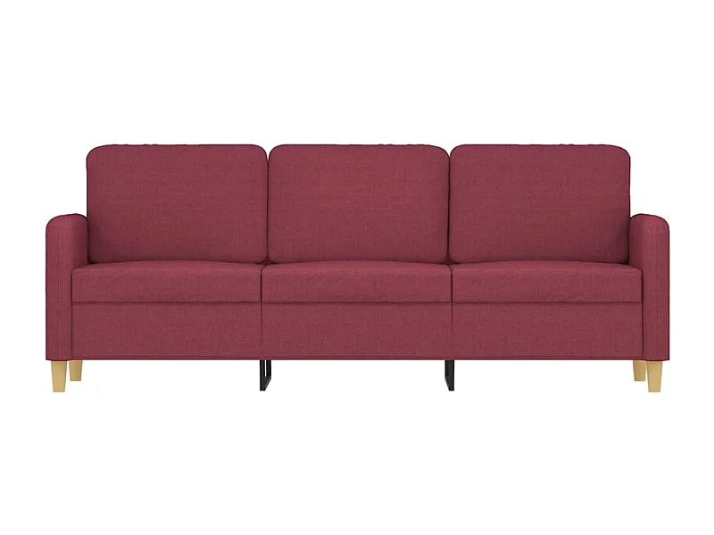 Canapé à 3 places Rouge bordeaux 180 cm Tissu