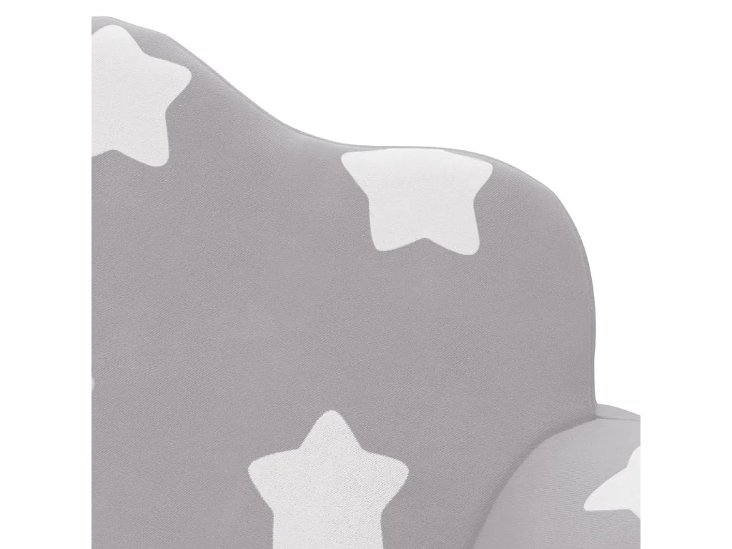 Divano letto per bambini a 2 posti grigio chiaro stelle morbido peluche