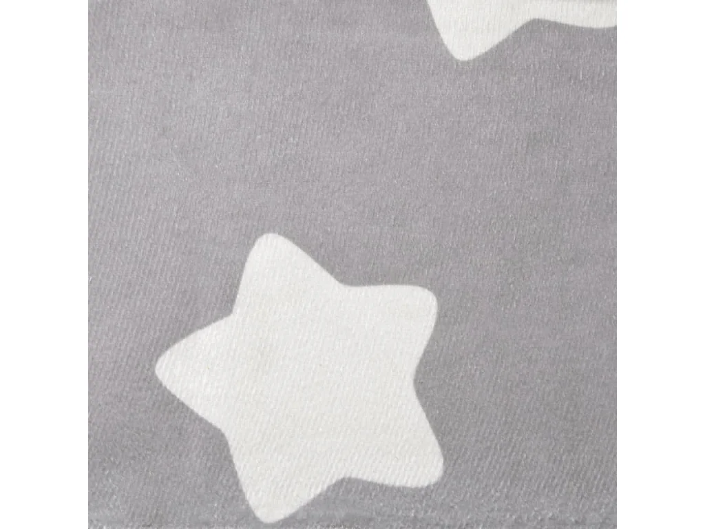 Sofá cama infantil de 2 plazas gris claro estrellas peluche suave