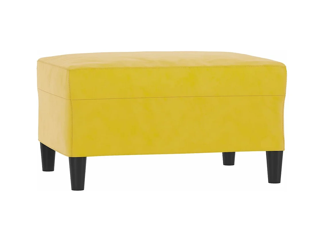 Ensemble de canapés 3 pcs avec coussins jaune velours