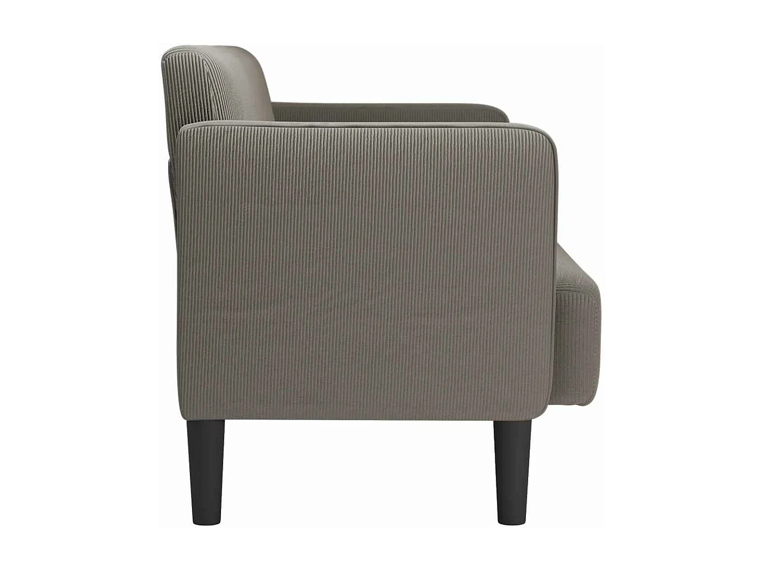 Canapé causeuse gris clair 109 cm tissu velours c?telé