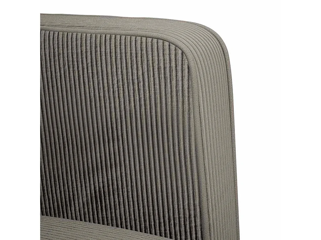 Canapé causeuse gris clair 109 cm tissu velours c?telé