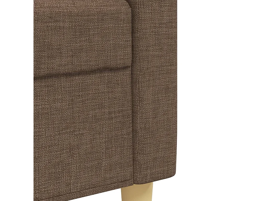 Ensemble de canapés 4 pcs avec repose-pied marron tissu
