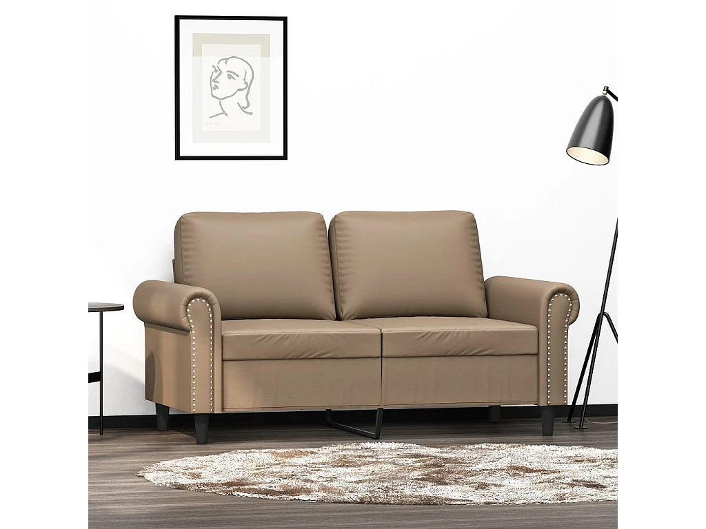 Divano 2 posti Cappuccino 120 cm Similpelle