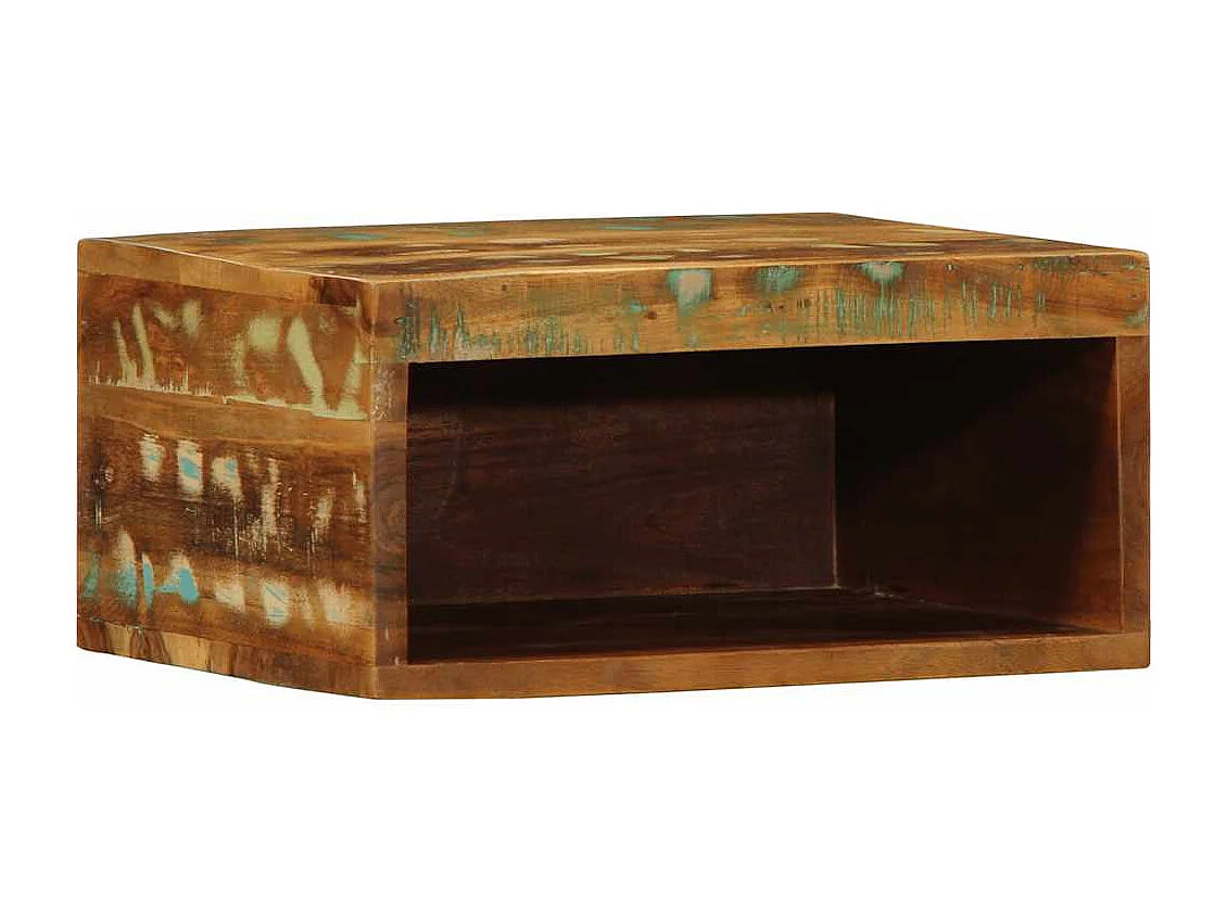 Móvel de TV de parede 40x30x19 cm madeira maciça recuperada