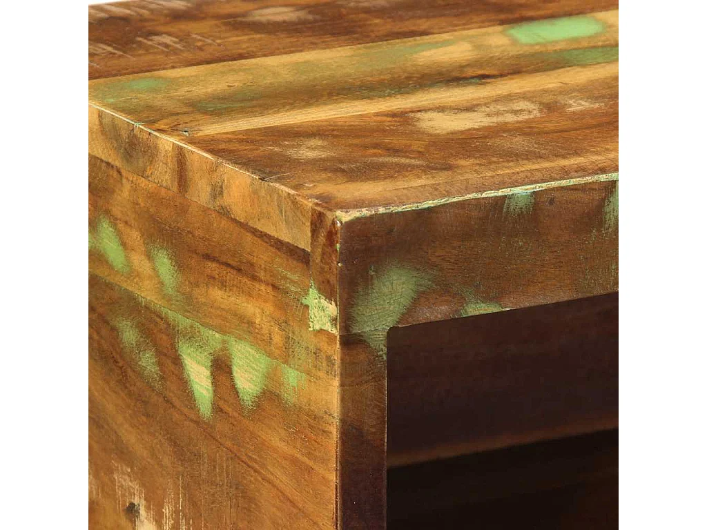 Móvel de TV de parede 40x30x19 cm madeira maciça recuperada