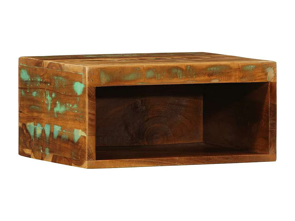 Meuble TV mural 40x30x19 cm bois massif de récupération