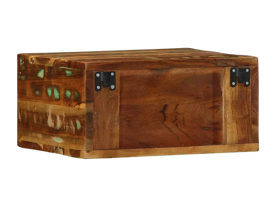 Meuble TV mural 40x30x19 cm bois massif de récupération