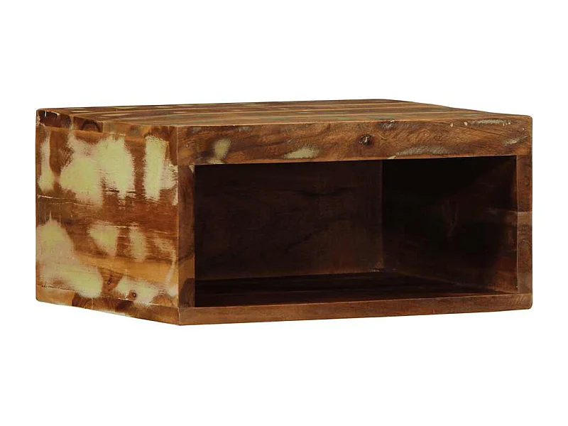 Meuble TV mural 40x30x19 cm bois massif de récupération