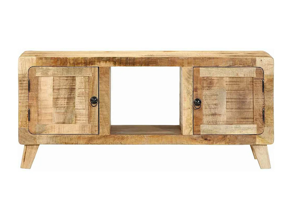 Mueble de TV 105x46x32 cm madera maciza de mango en bruto