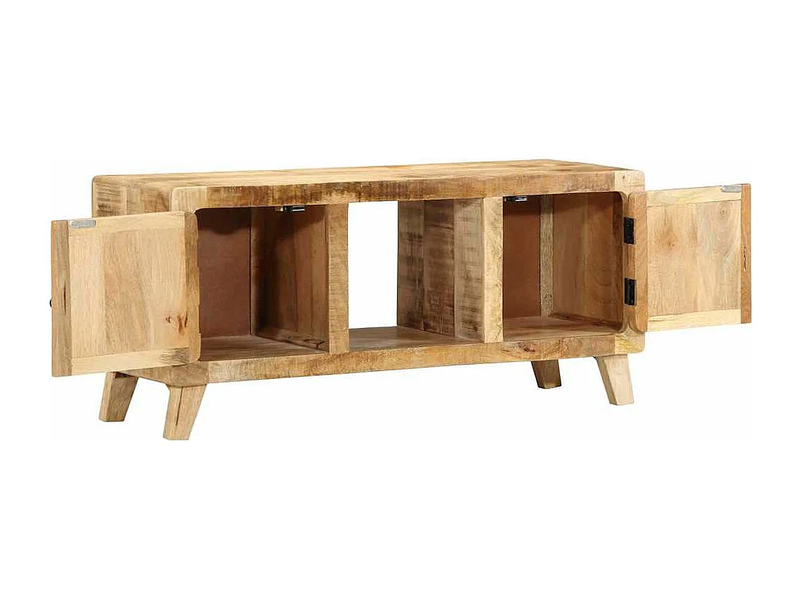 Mueble de TV 105x46x32 cm madera maciza de mango en bruto