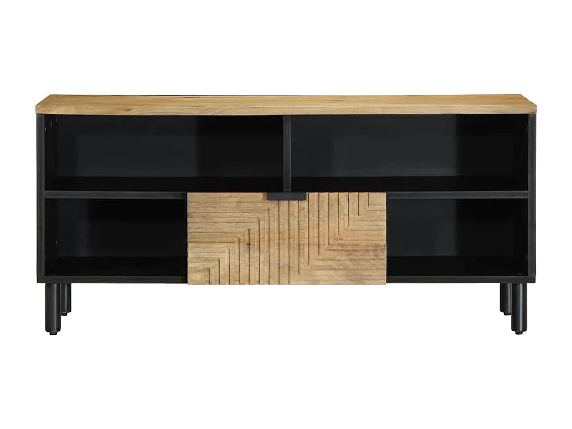 Mueble de TV marrón 100x33x46 cm madera maciza de mango