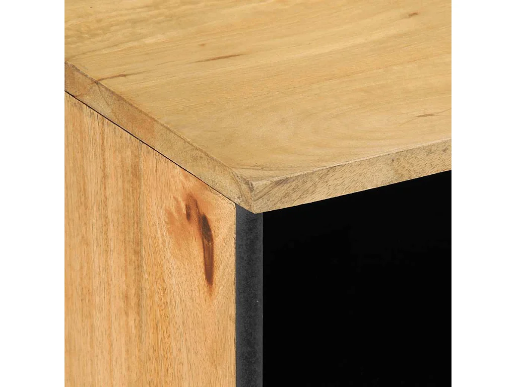 Meuble TV marron 100x33x46 cm bois massif de manguier