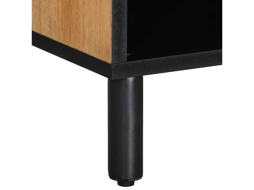 Meuble TV marron 100x33x46 cm bois massif de manguier