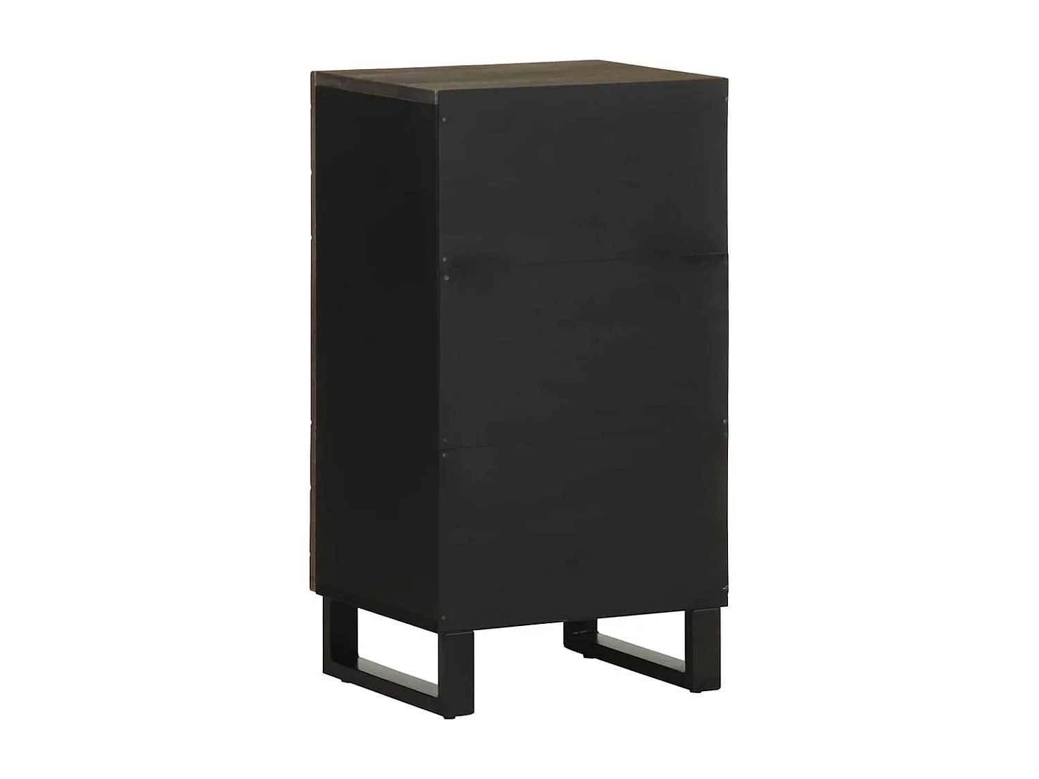 Credenza nera 40x33x75 cm in legno massello di mango