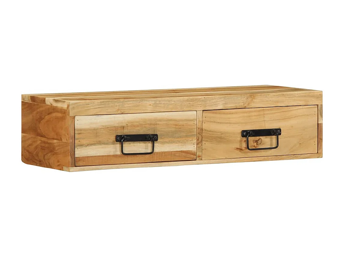 Móvel de TV de parede 80x30x19 cm madeira maciça de acácia