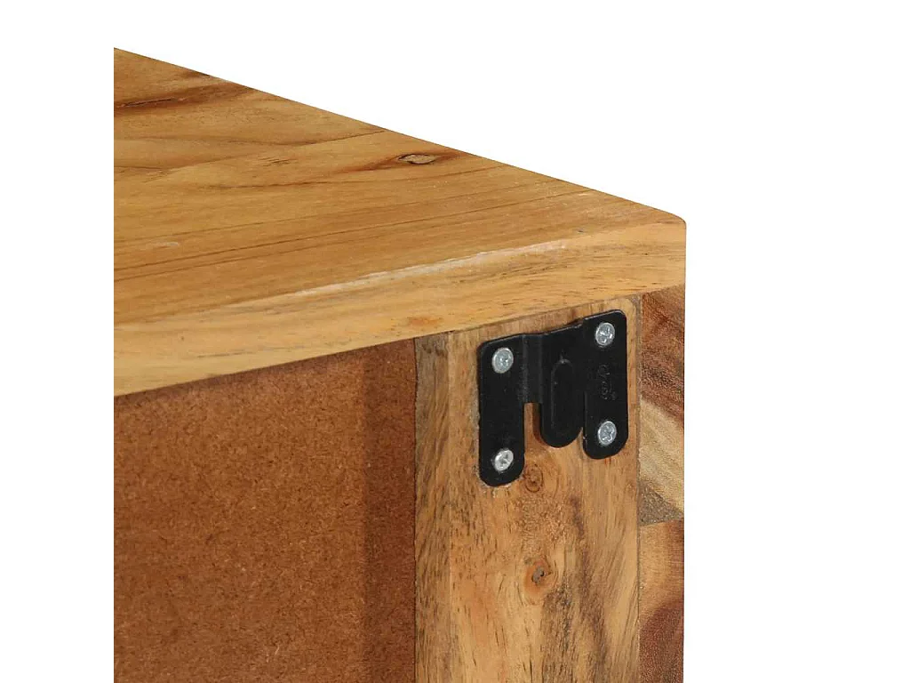 Móvel de TV de parede 80x30x19 cm madeira maciça de acácia