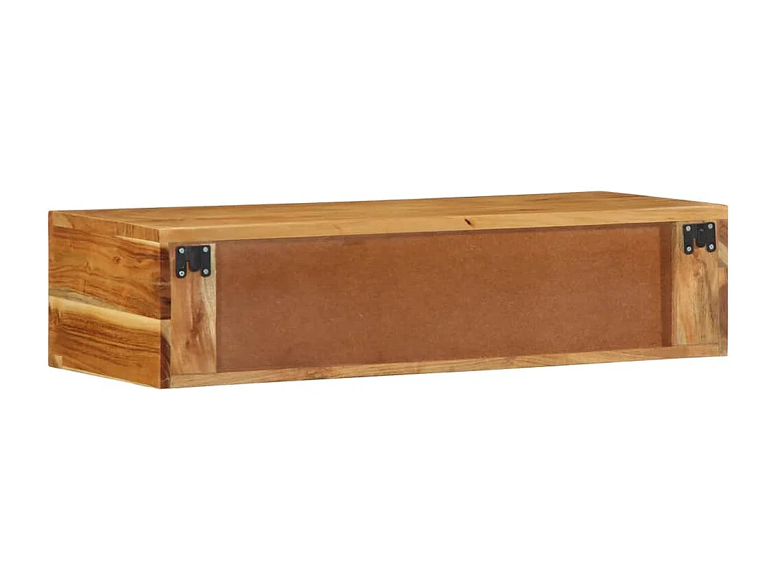 Meuble TV mural 80x30x19 cm bois massif d'acacia