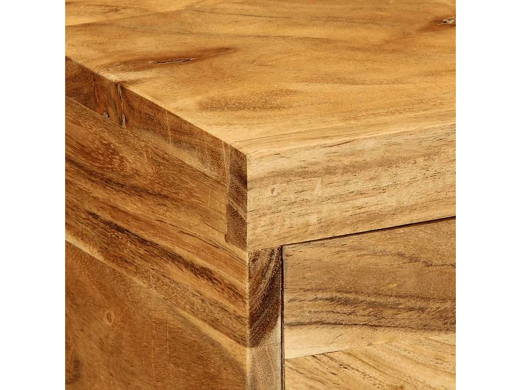 Meuble TV mural 80x30x19 cm bois massif d'acacia