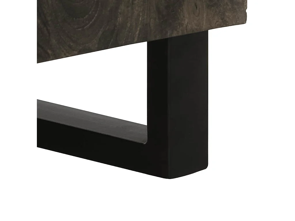 Buffet noir 90x33x75 cm bois massif de manguier