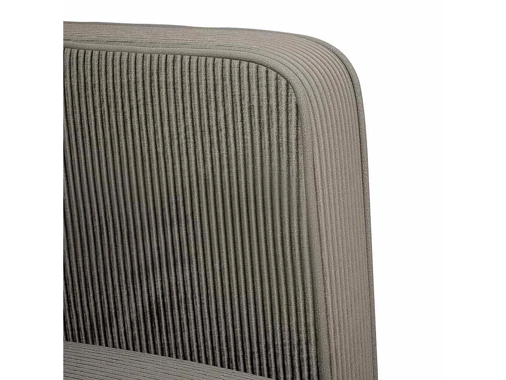 Canapé-chaise accoudoirs gris clair 54 cm tissu velours c?telé