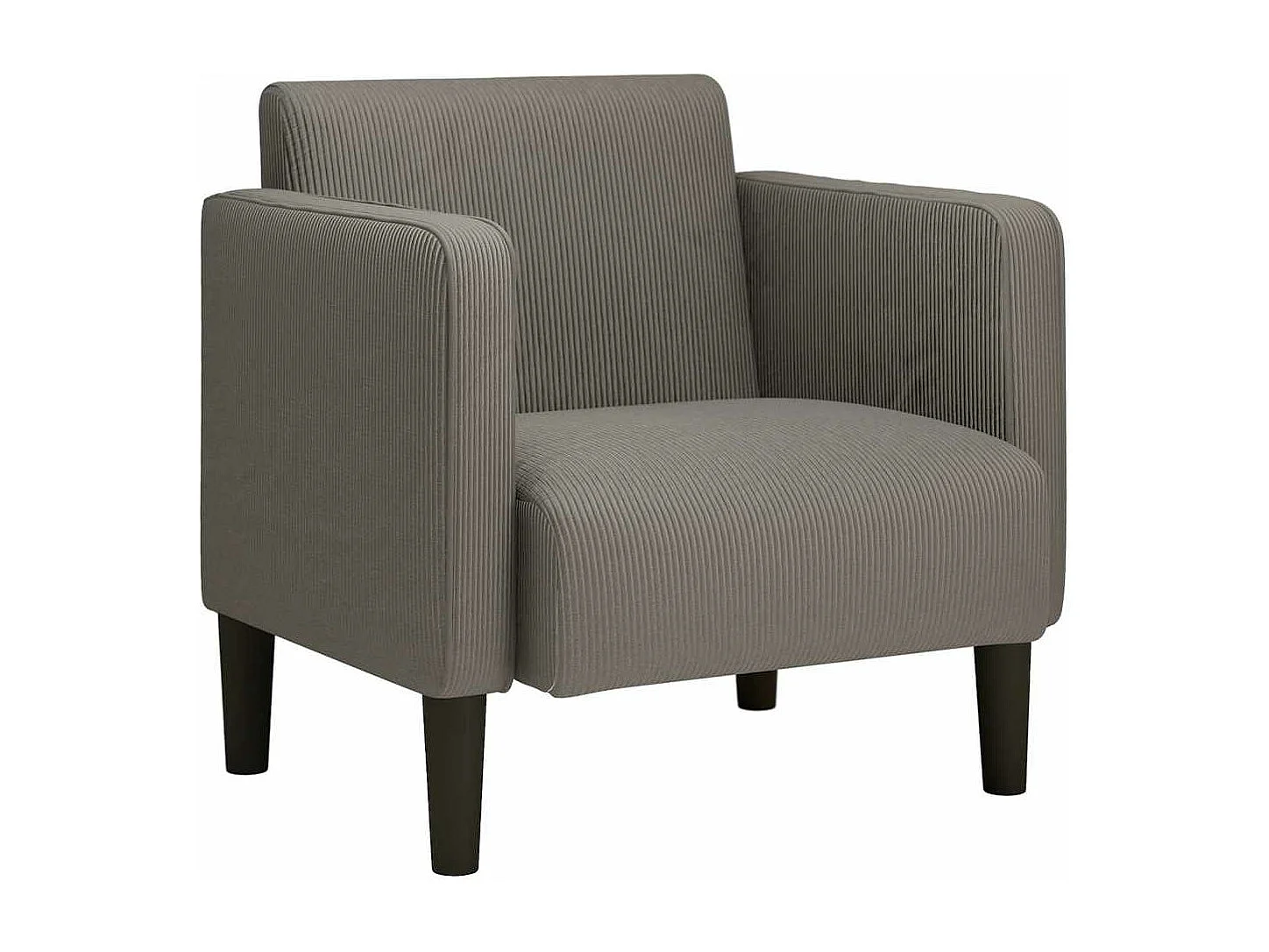 Canapé-chaise accoudoirs gris clair 54 cm tissu velours c?telé