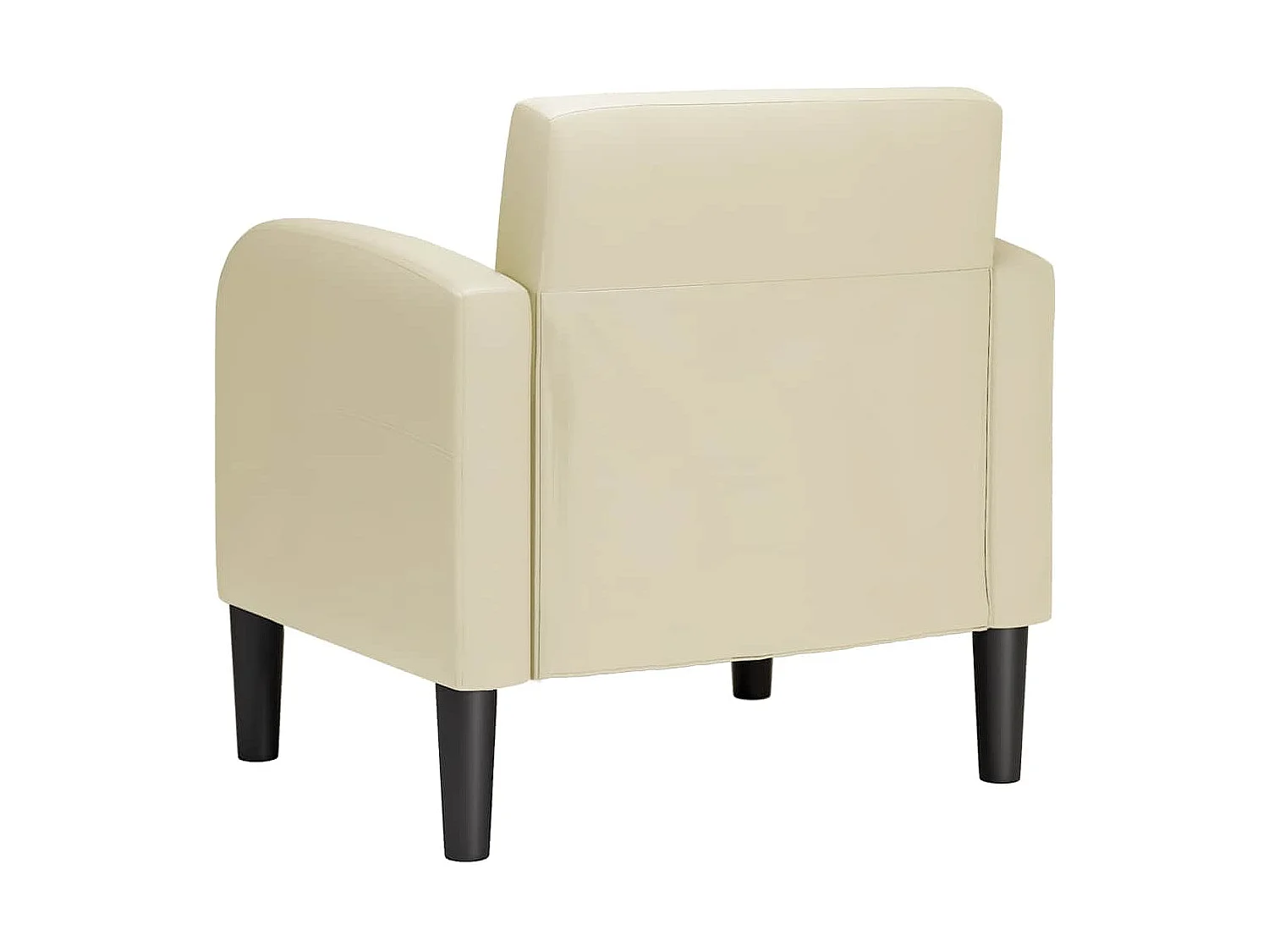 Divano poltrona con braccioli crema 54 cm ecopelle