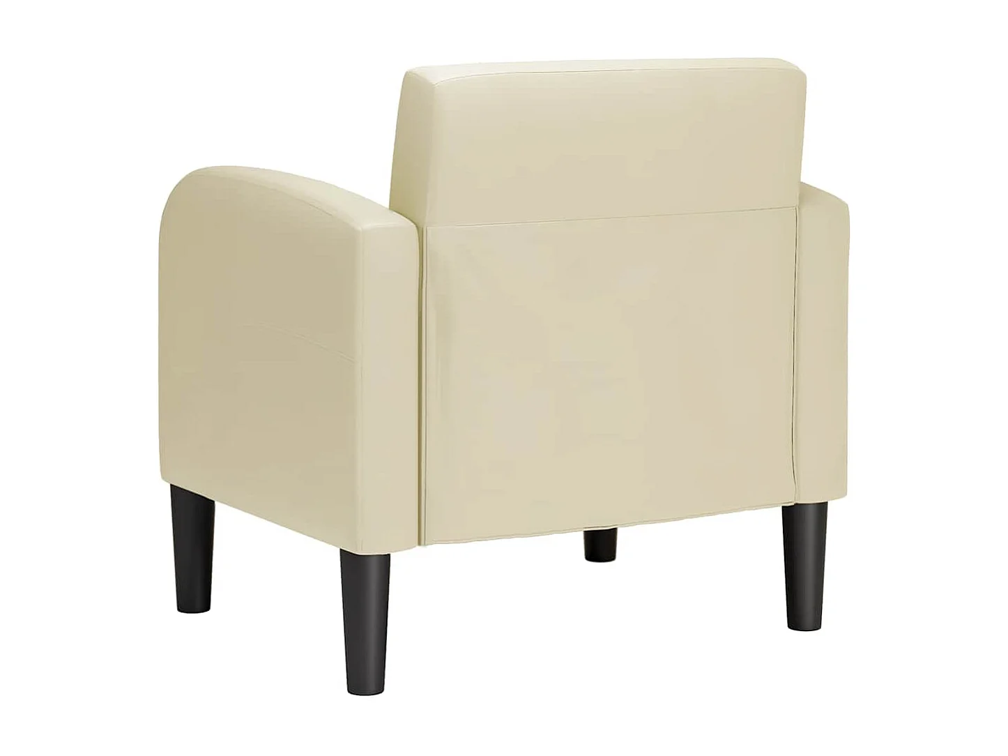 Divano poltrona con braccioli crema 54 cm ecopelle