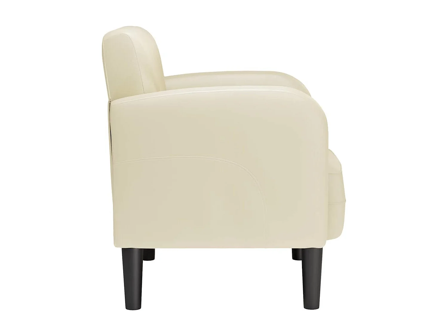Chaise de canapé avec accoudoirs crème 54 cm similicuir