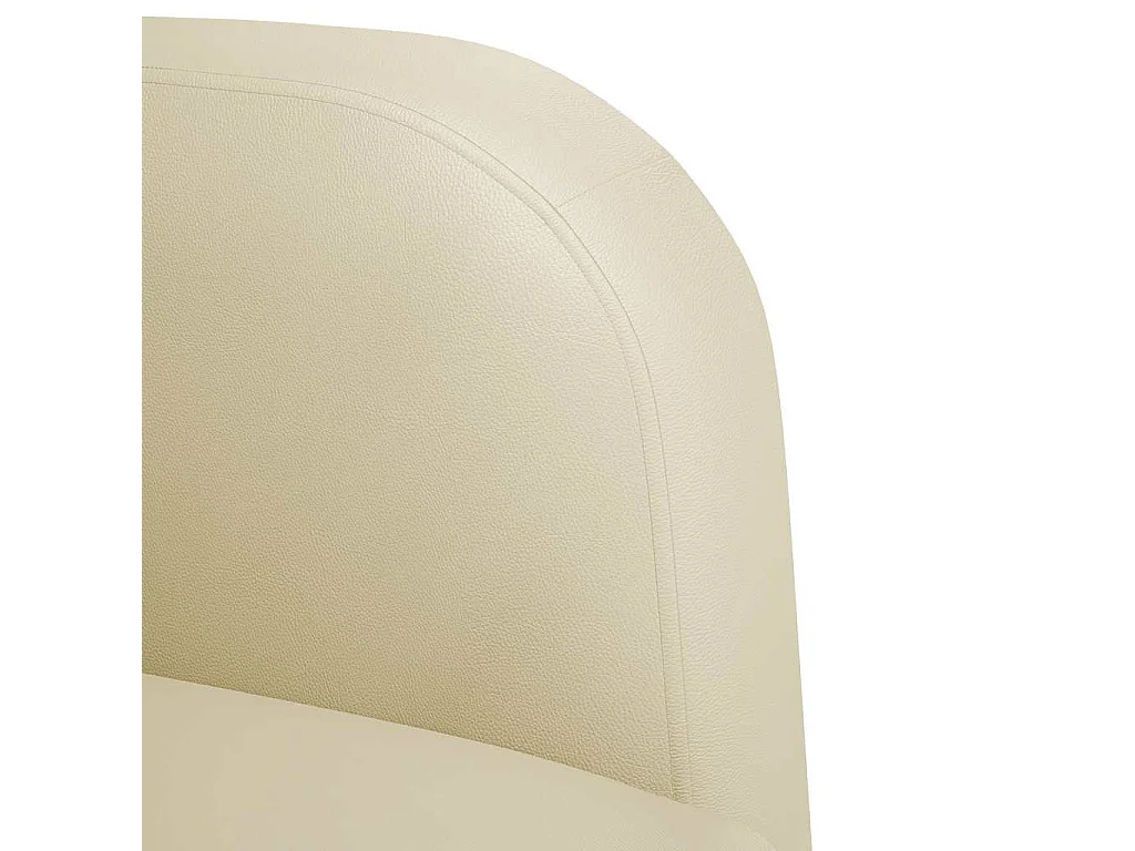 Chaise de canapé avec accoudoirs crème 54 cm similicuir