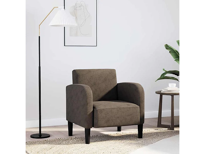 Divano poltrona con braccioli grigio scuro 54 cm similpelle