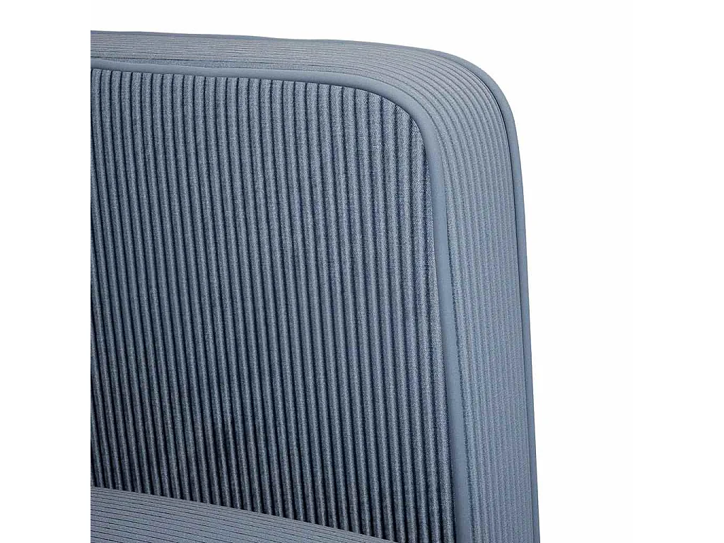 Poltrona divano blu con braccioli 54 cm tessuto velluto a coste