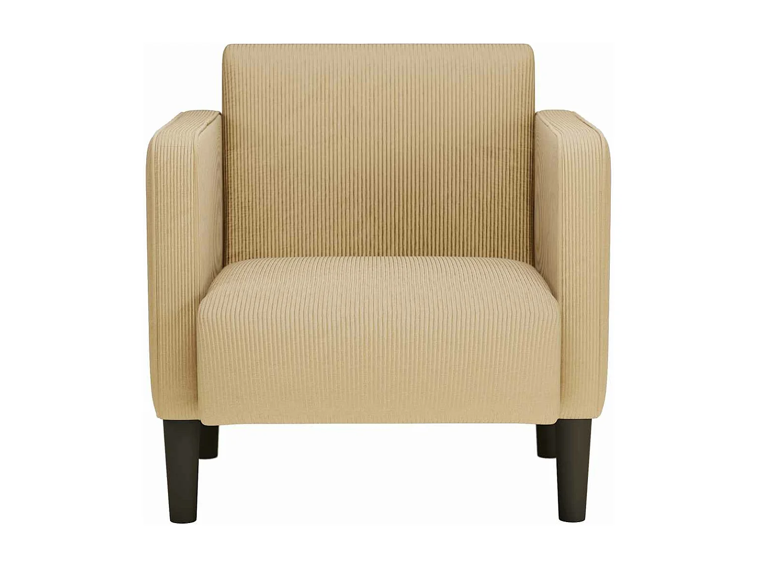 Canapé-chaise accoudoirs vert clair 54 cm tissu velours c?telé