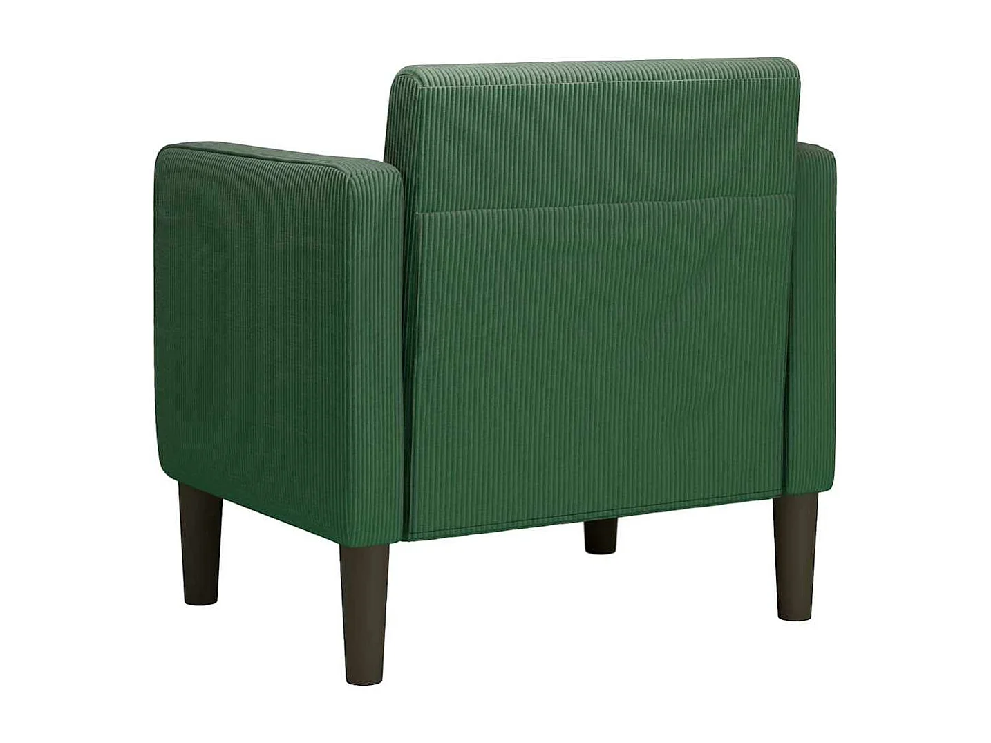 Cadeira sofá verde selva com braços 54 cm tecido veludo canelado