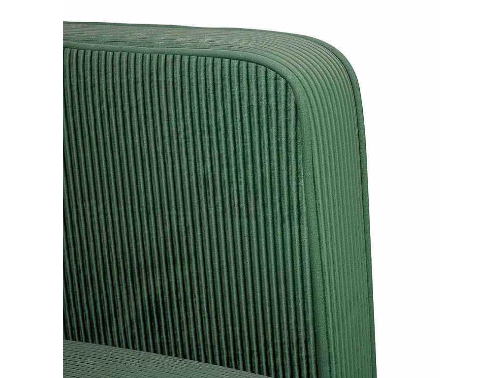 Cadeira sofá verde selva com braços 54 cm tecido veludo canelado