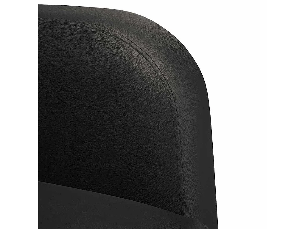 Chaise de canapé avec accoudoirs noir 54 cm similicuir