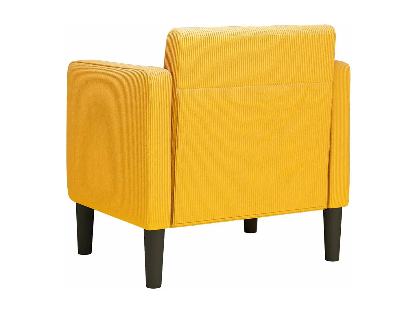 Canapé-chaise accoudoirs jaune foncé 54 cm tissu velours c?telé