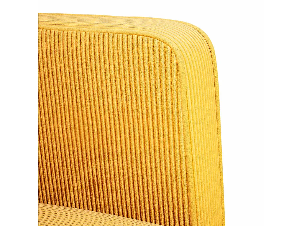 Canapé-chaise accoudoirs jaune foncé 54 cm tissu velours c?telé