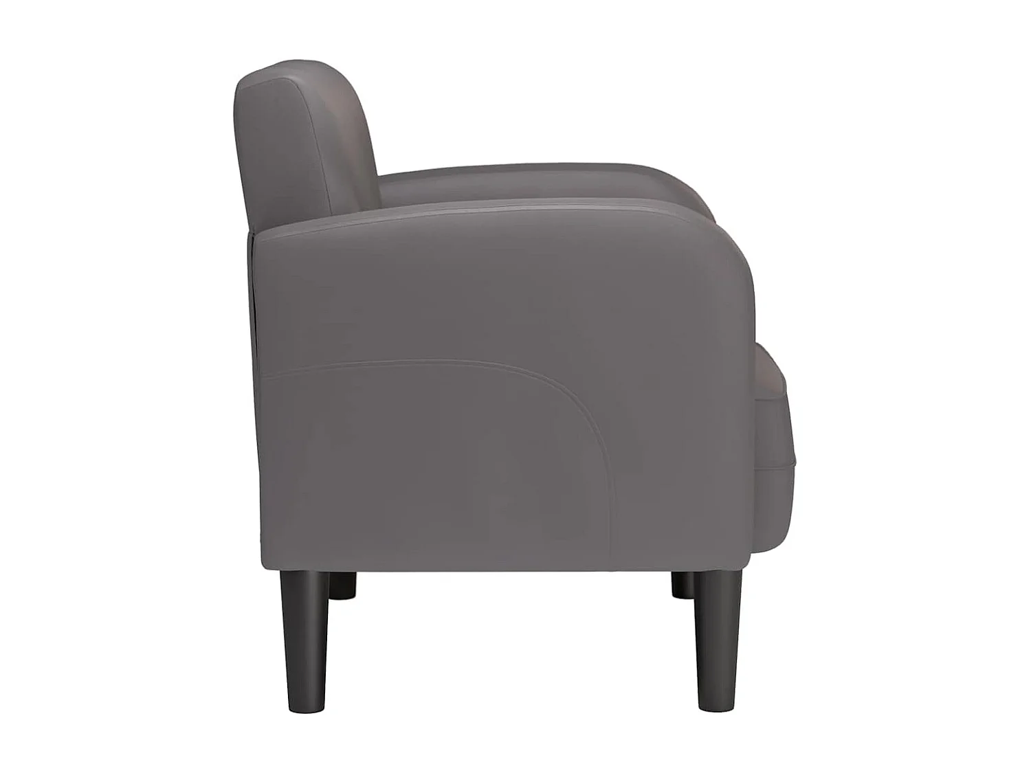 Chaise de canapé avec accoudoirs gris 54 cm similicuir