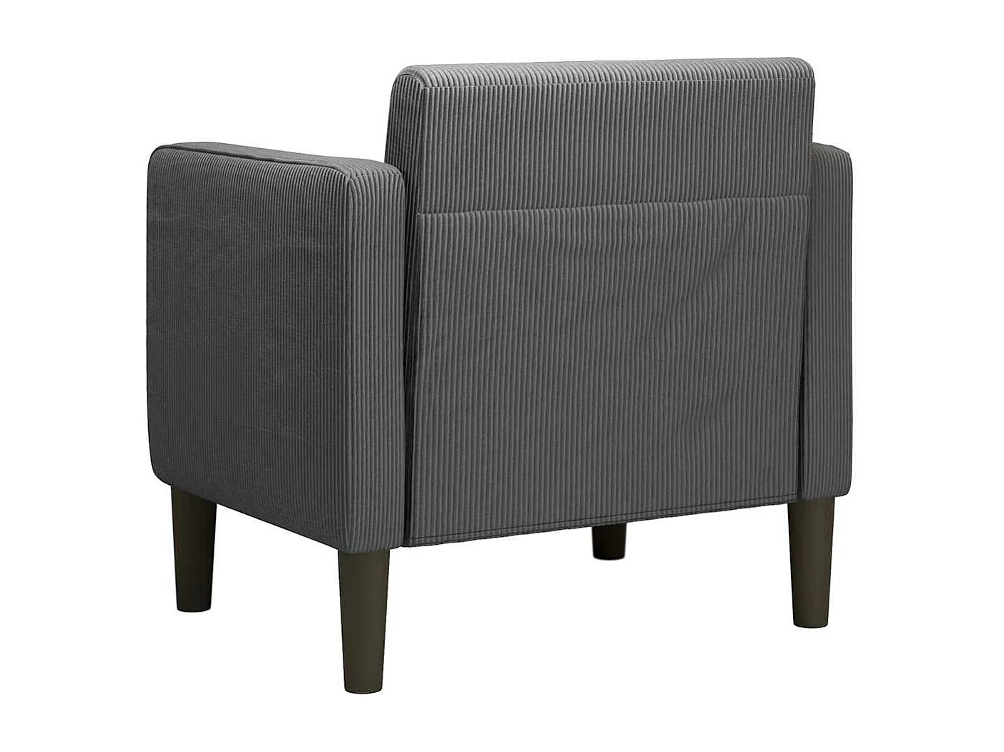 Canapé-chaise accoudoirs gris foncé 54 cm tissu velours c?telé