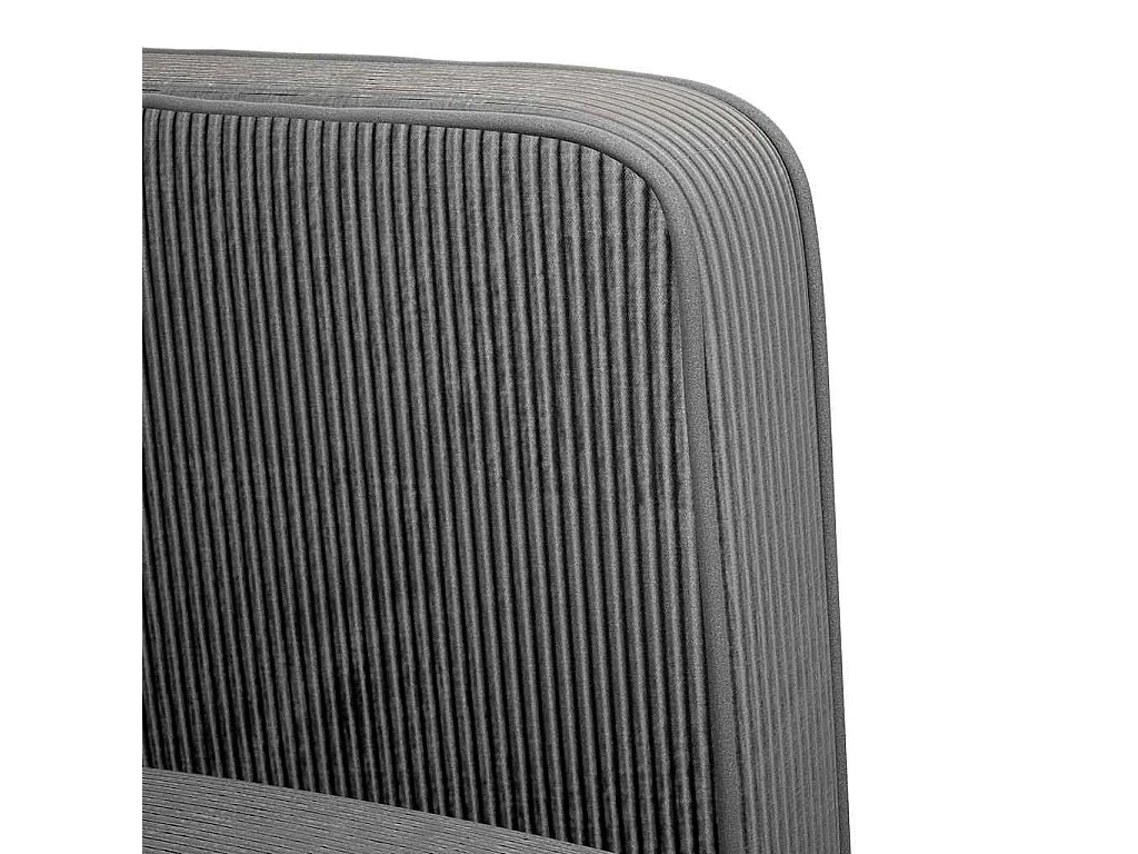 Canapé-chaise accoudoirs gris foncé 54 cm tissu velours c?telé