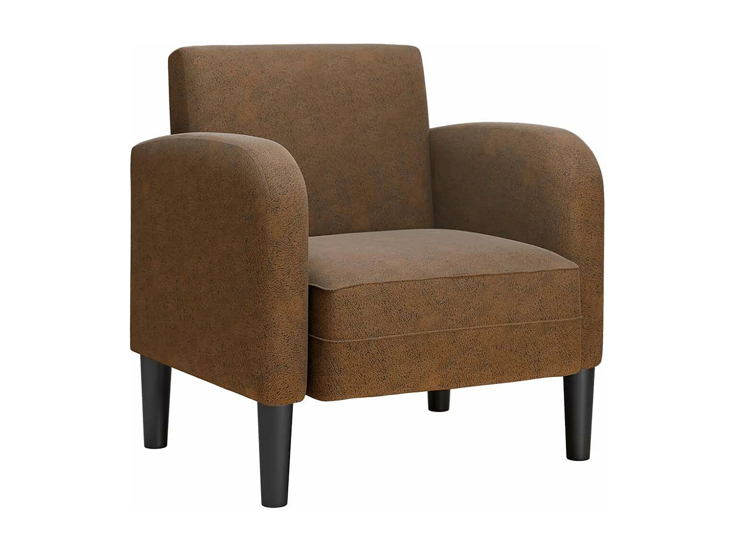 Divano poltrona con braccioli marrone 54 cm similpelle