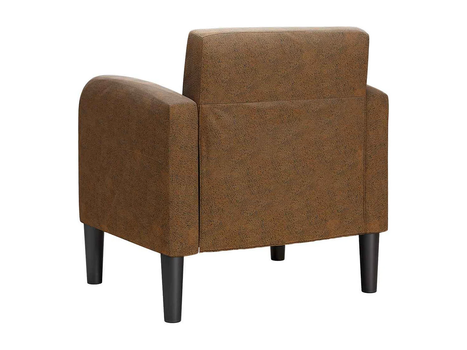 Divano poltrona con braccioli marrone 54 cm similpelle