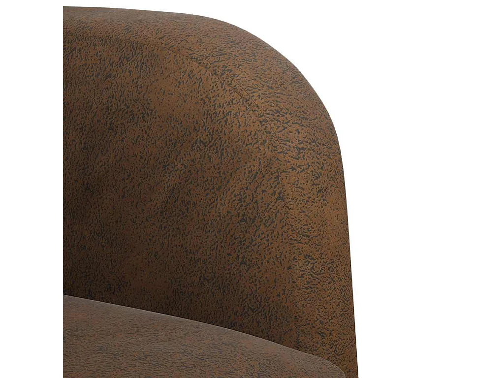 Divano poltrona con braccioli marrone 54 cm similpelle