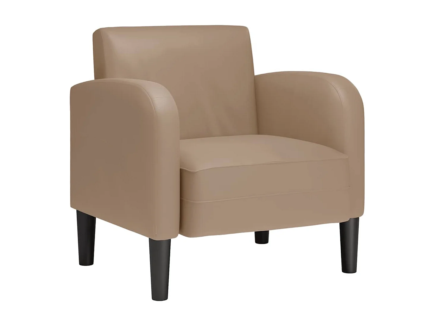 Chaise de canapé avec accoudoirs cappuccino noir 54 cm