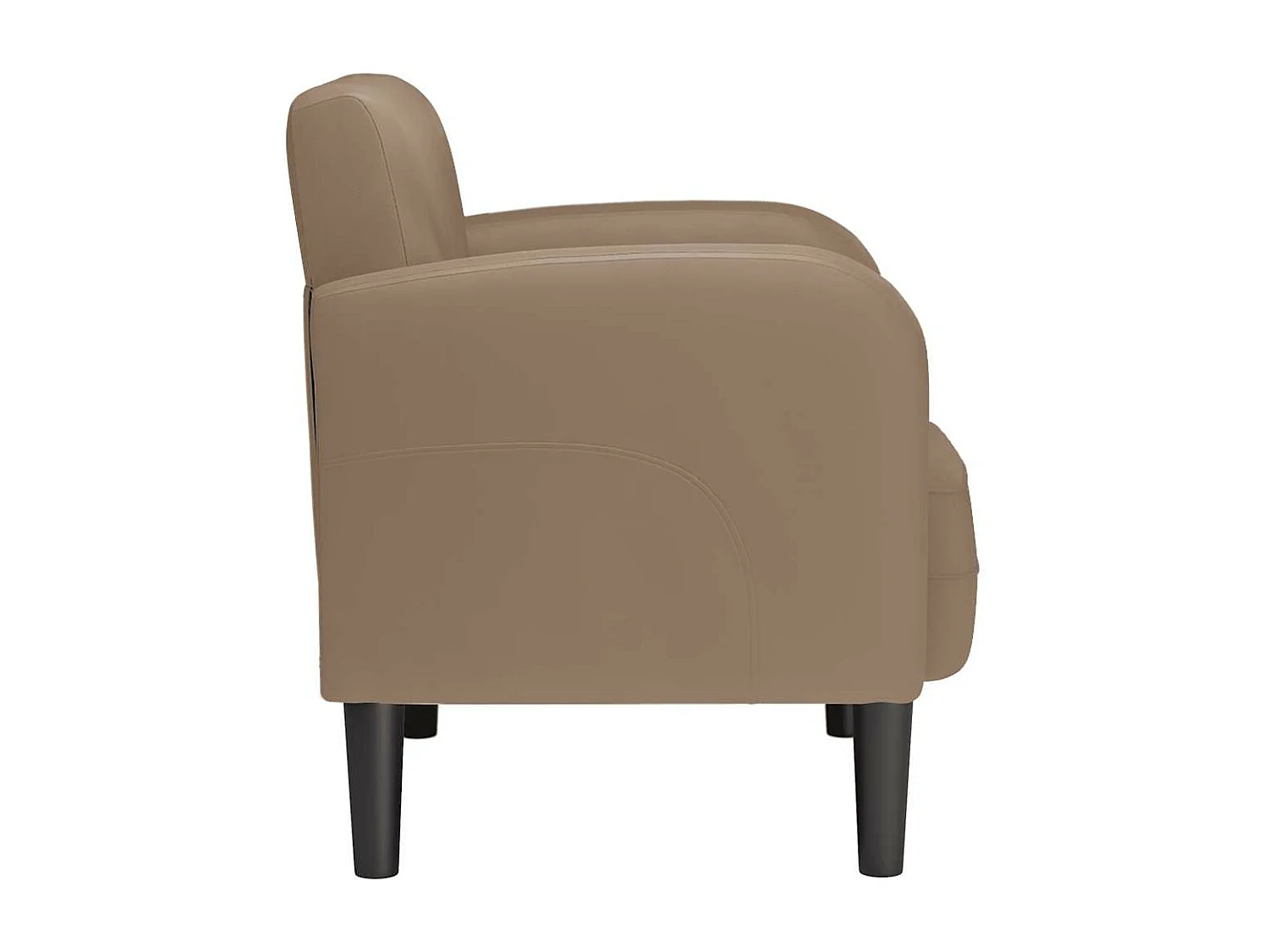 Chaise de canapé avec accoudoirs cappuccino noir 54 cm
